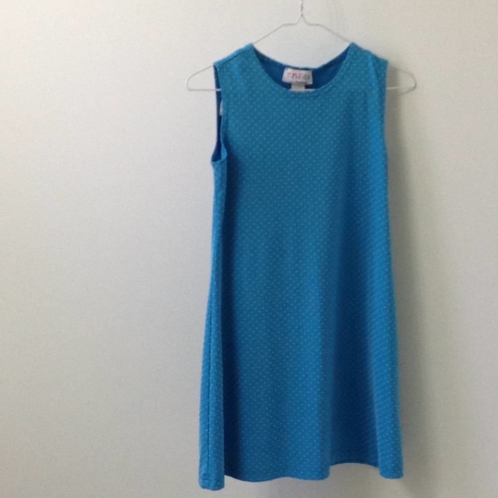 Small turquoise long dress